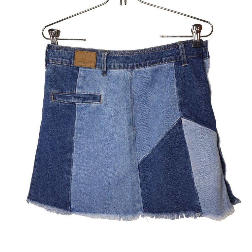 American Eagle Women's Patchwork Denim Mini Skirt… - image 5
